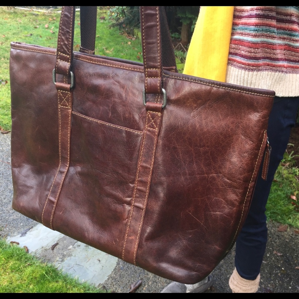 Jack Georges leather tote bag.
